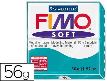 Pasta para Modelar Staedtler Fimo Soft 56 gr Cor Verde Menta