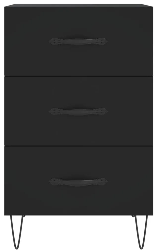 Mesa de cabeceira 40x40x66 cm derivados de madeira preto