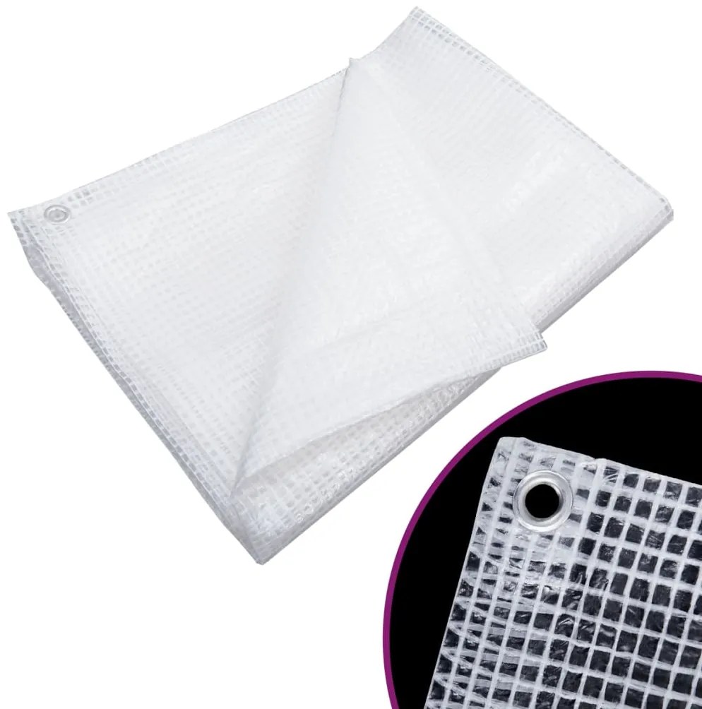 151616 vidaXL Lona tecelagem estilo gaze 140 g/m² 4x6 m branco