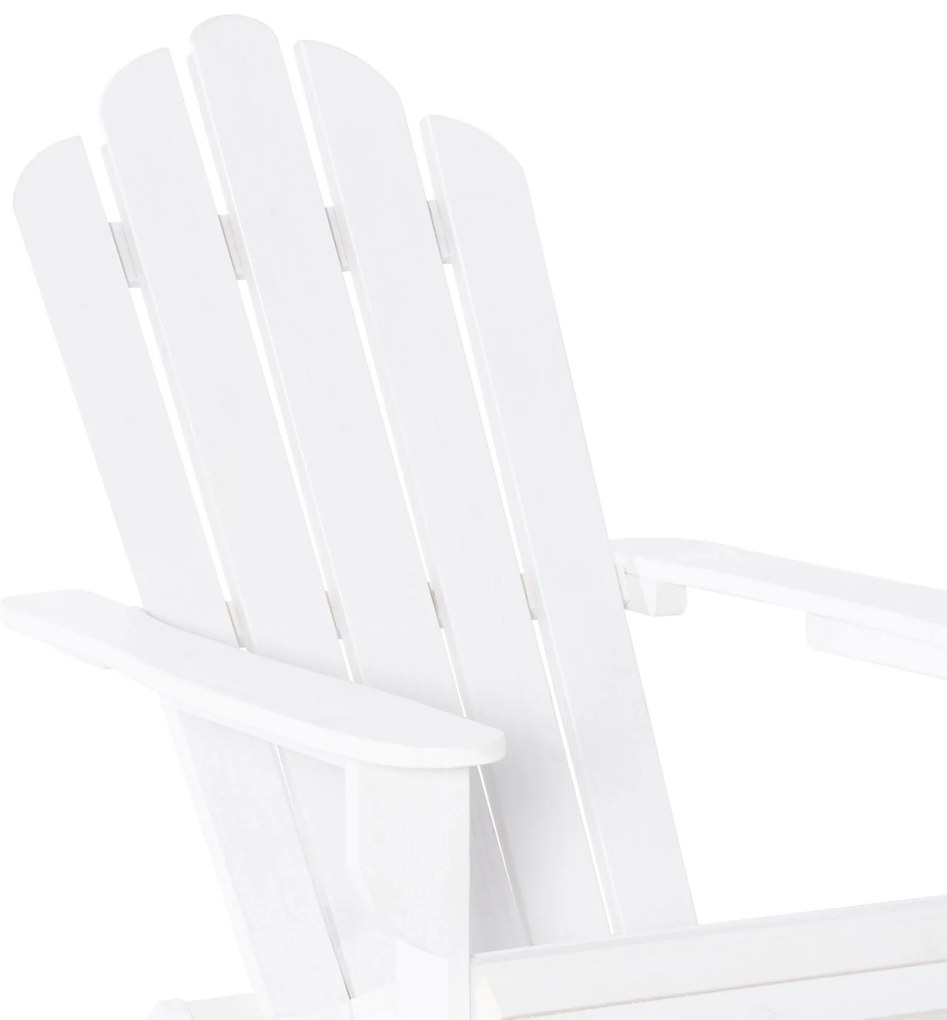Cadeira Adirondack de Madeira Dobrável Cadeira de Jardim com Apoio para os Braços e Encosto Alto para Terraço Balcão Exterior Carga Máx. 113kg 73x73x9