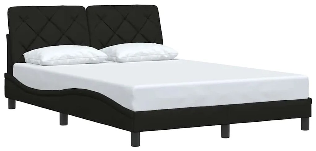 vidaXL Estrutura de cama sem colchão 120x200 cm tecido preto