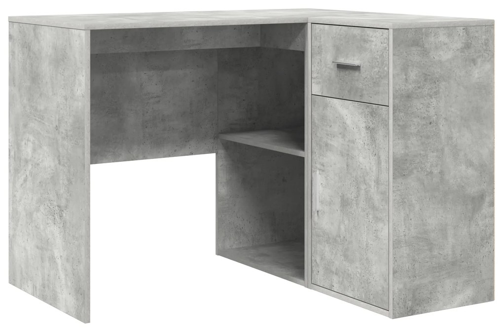 Mesa de Canto Cinza Concreto 102x88x75 cm Madeira Engenheirada