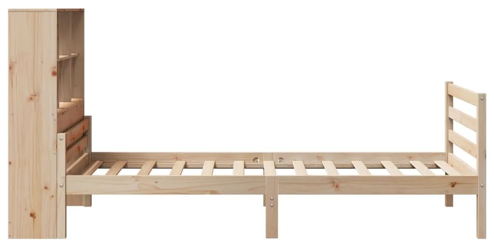 Cama com estante sem colchão 100x200 cm pinho maciço