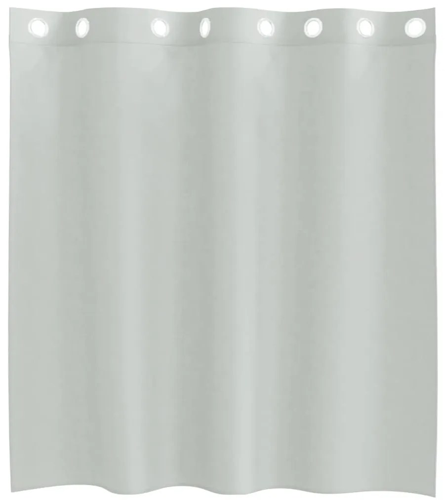 Cortinas de voile com ilhós 2 pcs cinzento-claro 140x140 cm