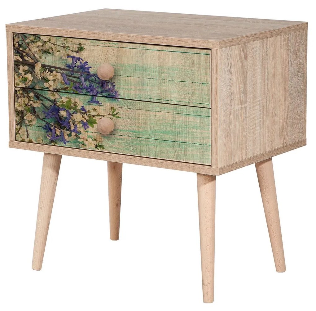 Mesa de Cabeceira Two – Carvalho Sonoma – 60x61x40 cm