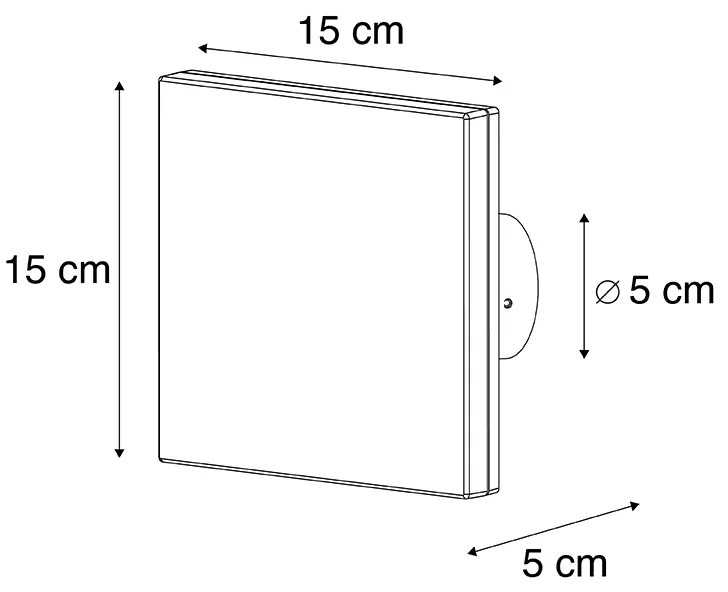 Luminária parede design alumínio cinza 15 cm incl. LED 9W - SKYF Moderno