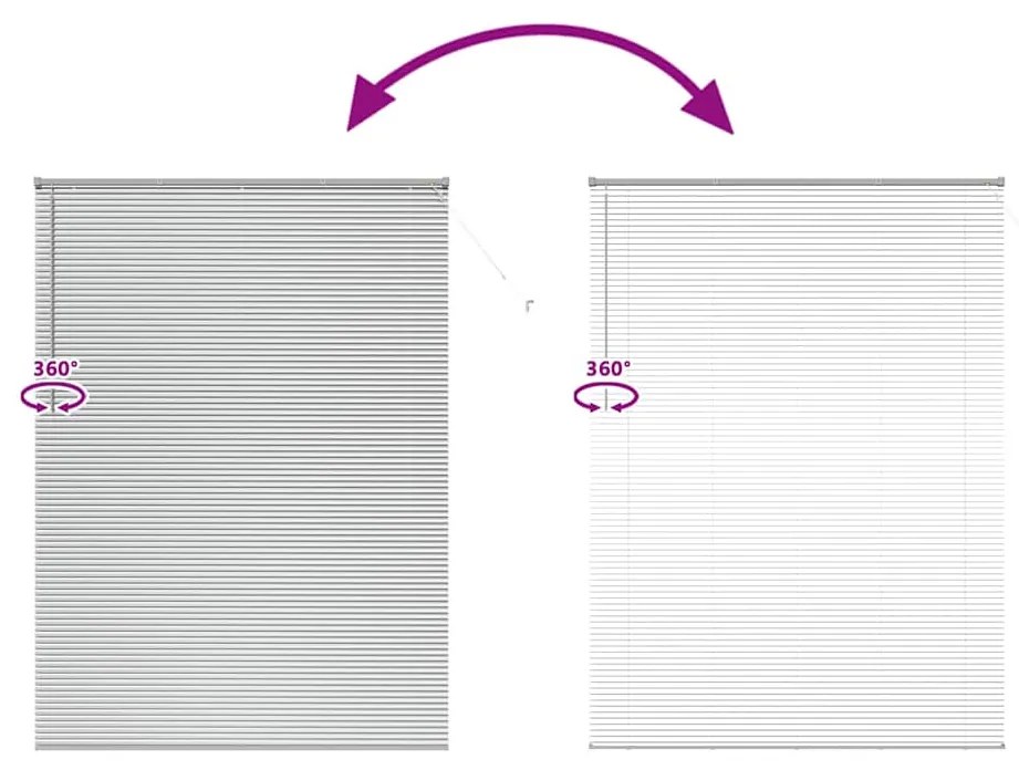 Persiana de Janela com cortinas Outros Manual Prata 155 x 220 cm Alumí