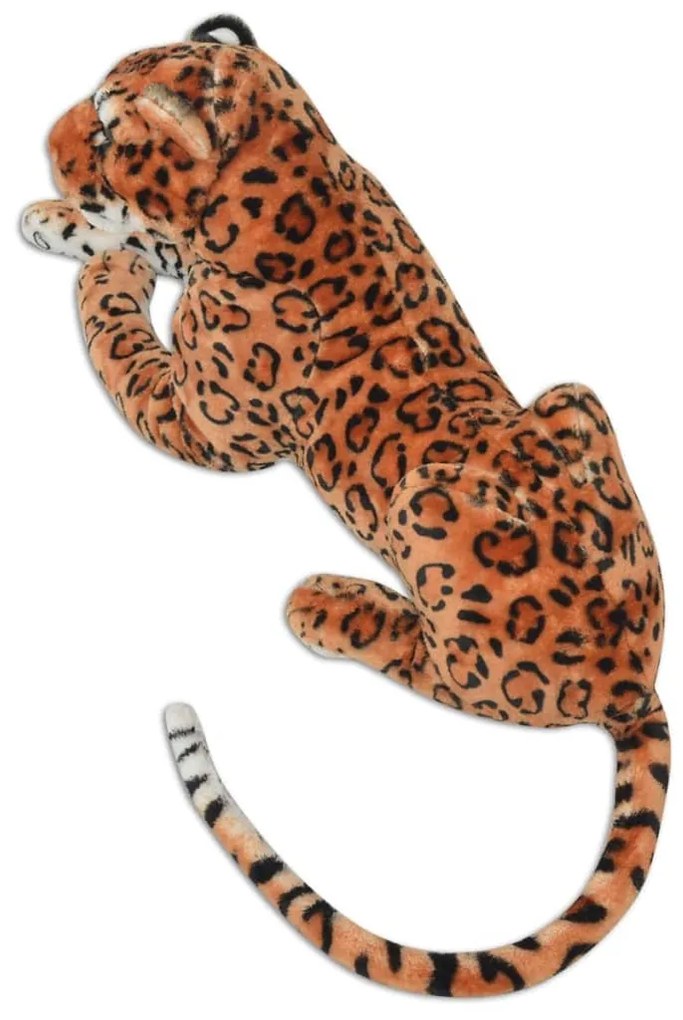 Leopardo de peluche, castanho, XXL