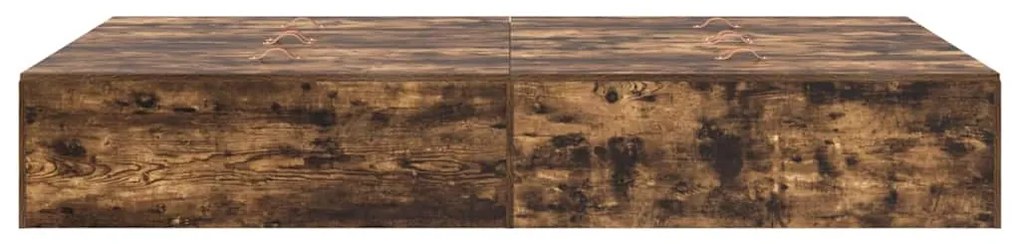 Cama com Gavetas Carvalho Defumado 120x200 cm