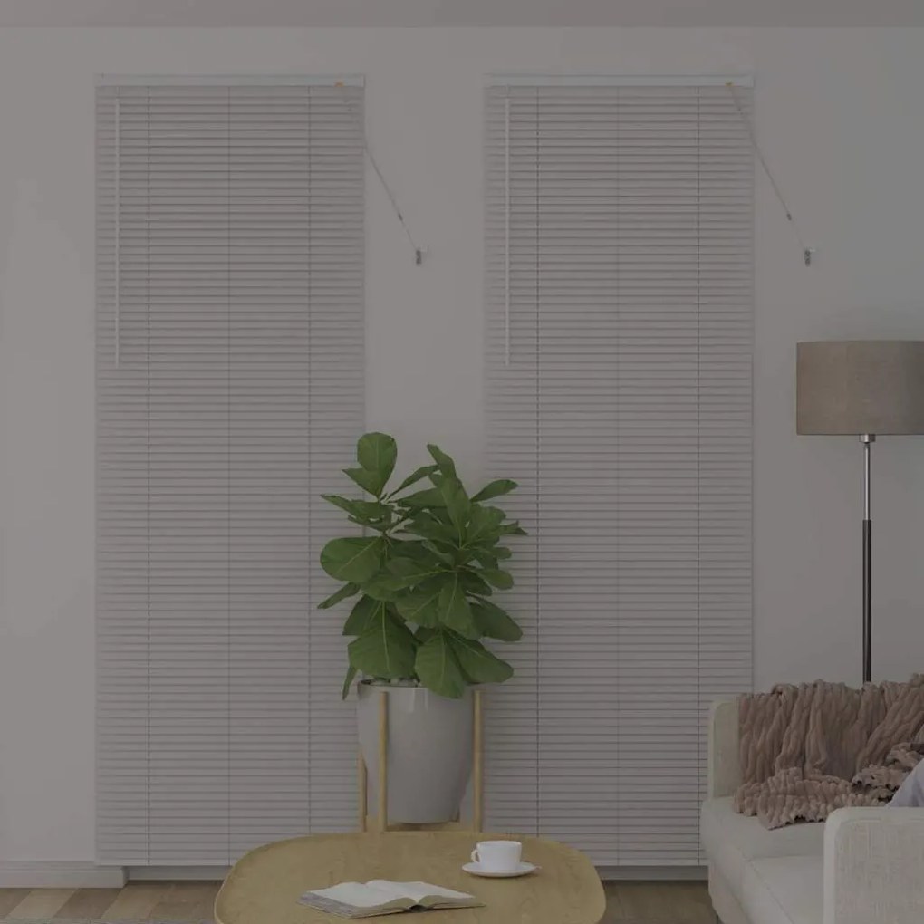 Persiana de Janela com cortinas Outros Manual Branco 80 x 130 cm Alumí
