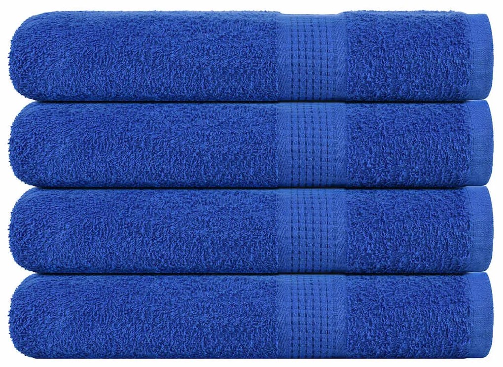 vidaXL Toalhas de sauna 4 pcs 80x200 cm 360 gsm 100% algodão azul
