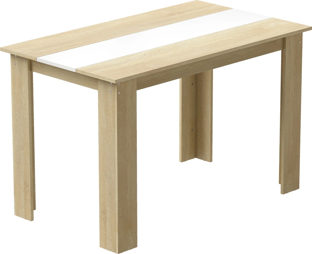 HOMCOM Mesa de jantar mesa de cozinha design moderno com grande tampo 2-4 pessoas em madeira dim. 120L x 69l x 75H cm | Aosom Portugal