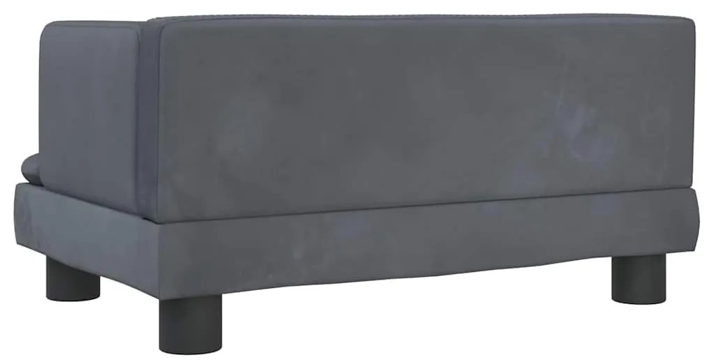 Cama para cães 60x40x30 cm veludo cinzento-escuro