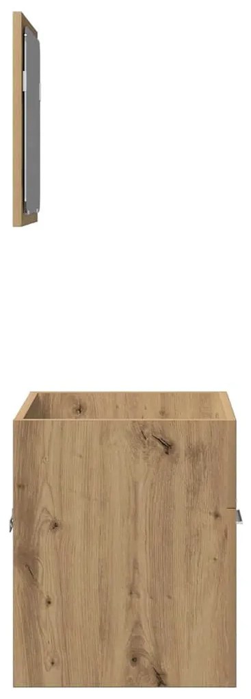2 pcs móveis de casa de banho deriv. madeira carvalho artisiano