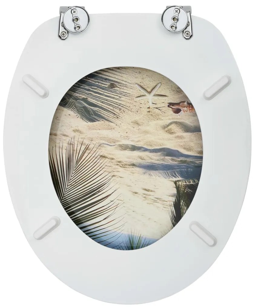 Assento de sanita com tampa MDF design praia