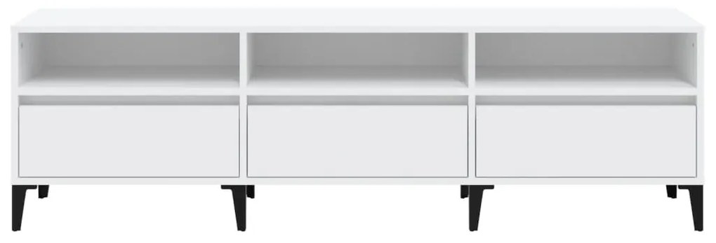 Móvel de TV 150x30x44,5 cm derivados de madeira branco