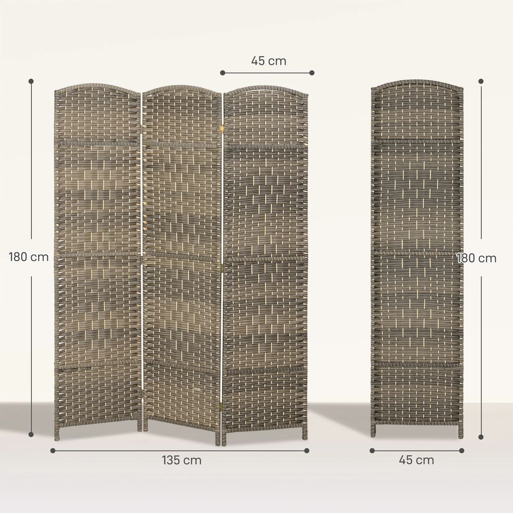 Biombo de 4 Painéis, 180 x 1,7 x 180 cm, Design Dobrável, Cor Carvalho Escuro