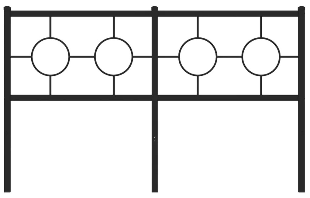 Cabeceira de cama 140 cm metal preto