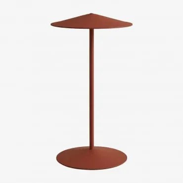 Lâmpada De Mesa Led Sem Fios Em Ferro Emilein Vermelho Argila - Sklum