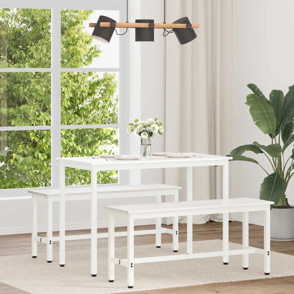 vidaXL Mesa de jantar Branco 110 x 55 x 75 cm