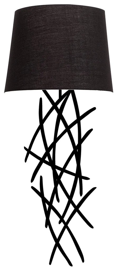 Aplique de Parede Asaf – Preto – 15 x 28 cm