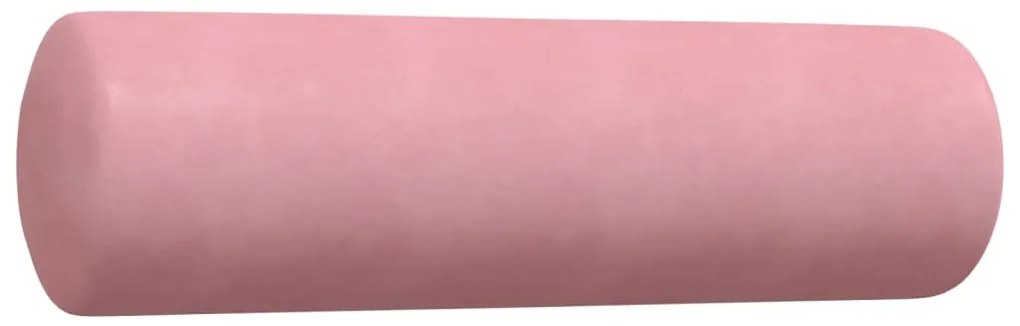 4 pcs conjunto de sofás com almofadões e rolos veludo rosa