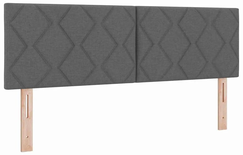 Cama Box com Colchão em Cinza Escuro, 140x200 cm, Tecido