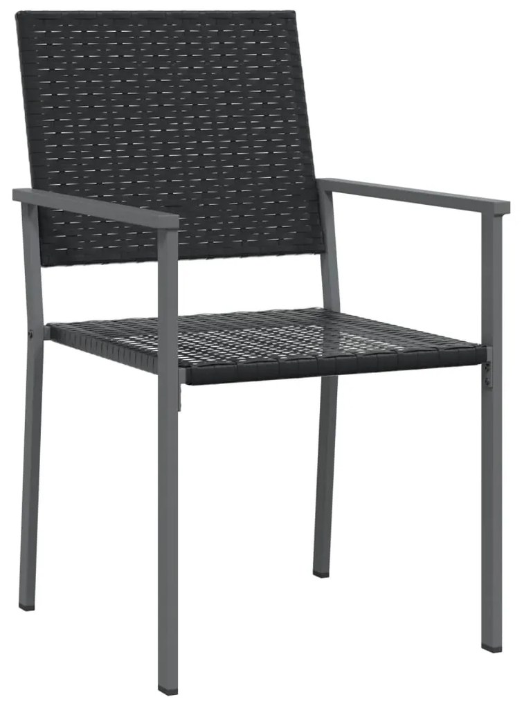 5 pcs conjunto de jantar p/ jardim vime PE e aço
