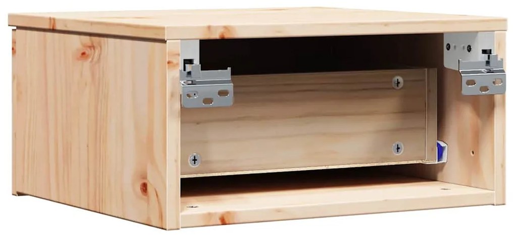 Mesa de Cabeceira Montada na Parede com gaveta 2 pcs Castanho