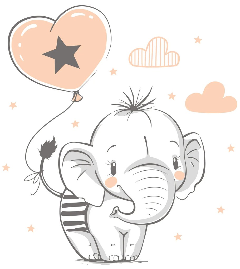 Cama infantil elefante FALA branca 160x80 com gaveta - colchão e estrado incluído