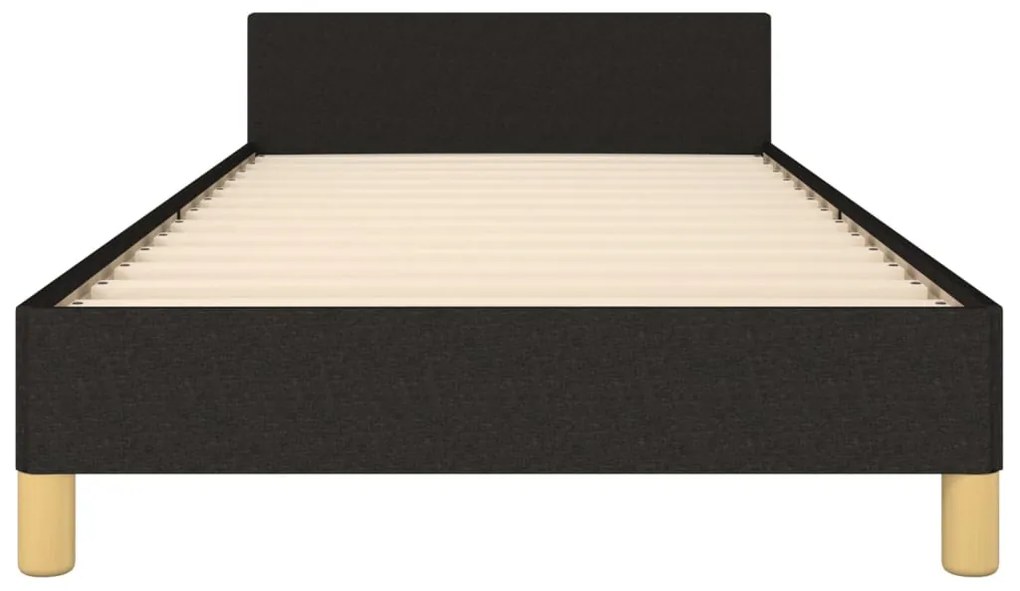 Estrutura de cama sem colchão 90x190 cm tecido preto