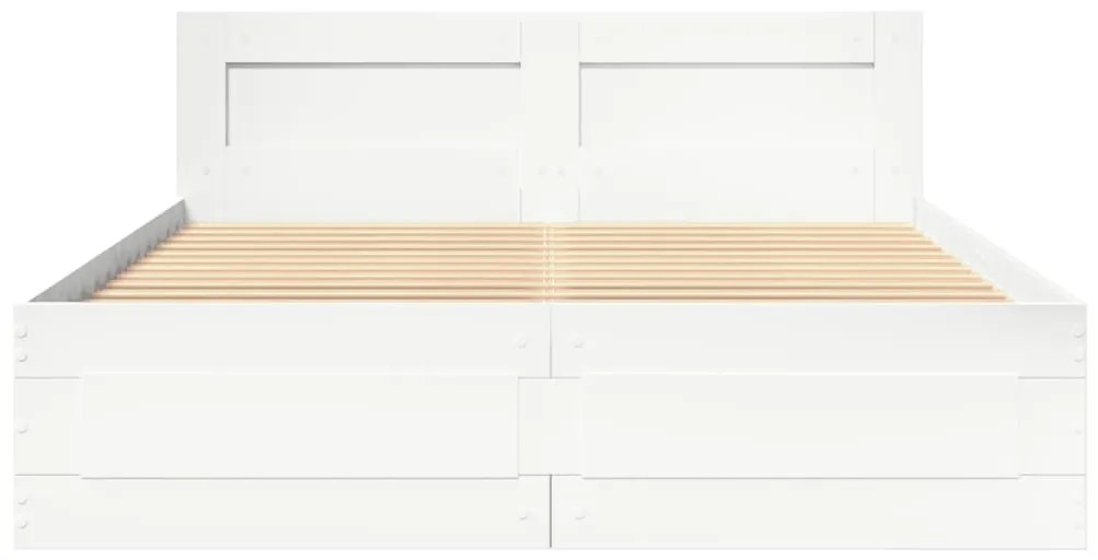 Estrutura cama c/ cabeceira 120x190 cm derivados madeira branco