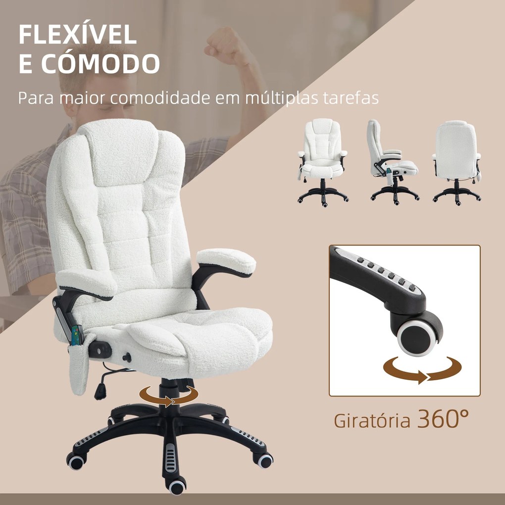 Vinsetto Cadeira de Massagem com 6 Pontos de Massagem Cadeira de Escri