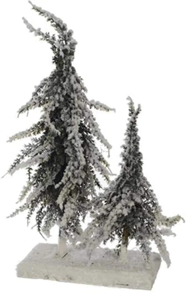 Base Com Pinheiros Neve 30CM