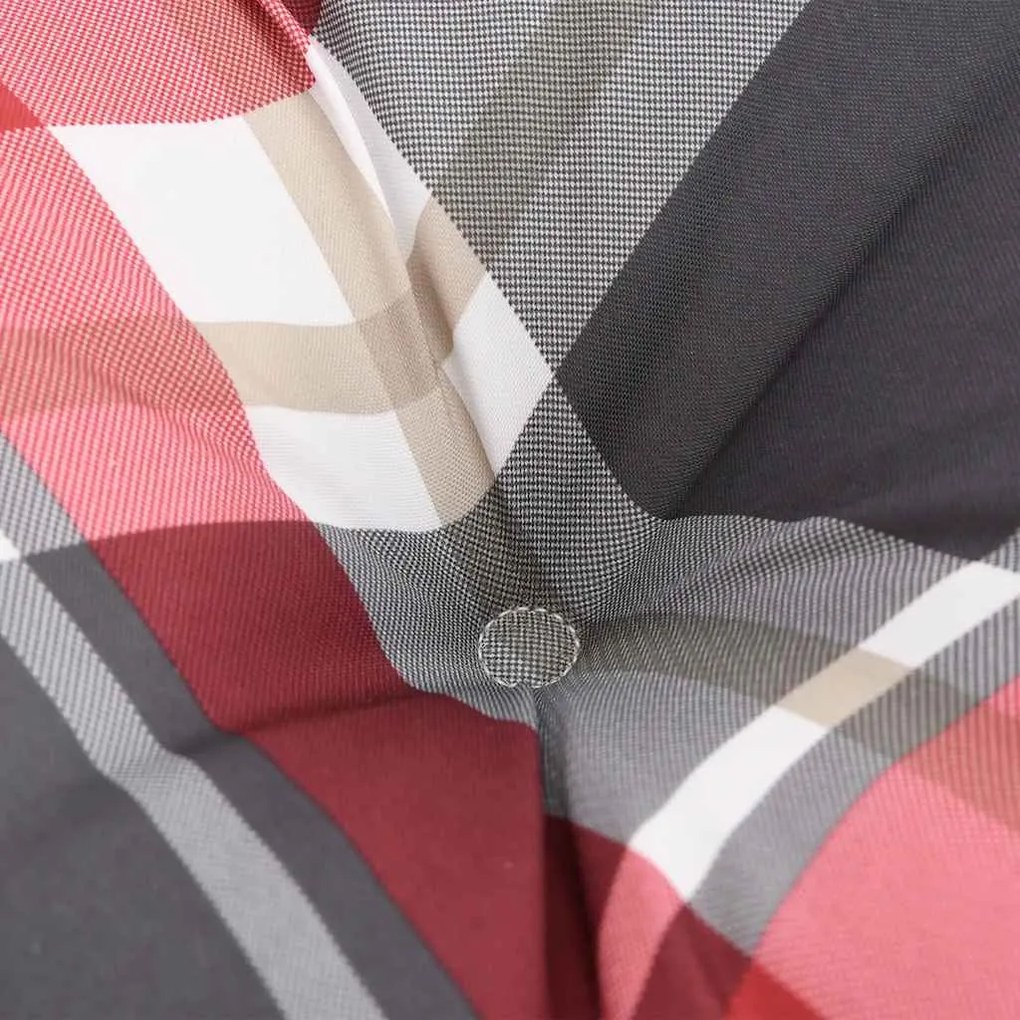 Almofadão p/ sofá de paletes 70x40x12 cm tecido xadrez vermelho