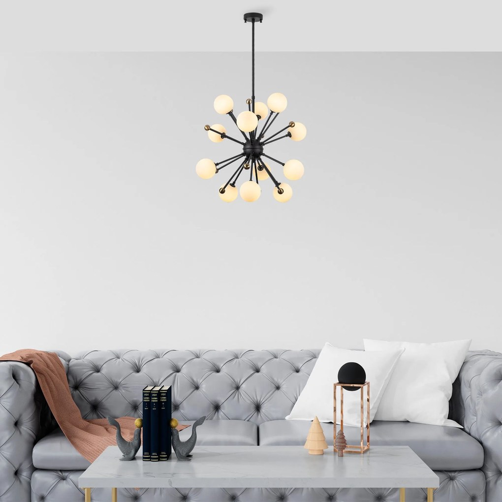 Chandelier Cavud – Preto – 60 x 60 x 68 cm