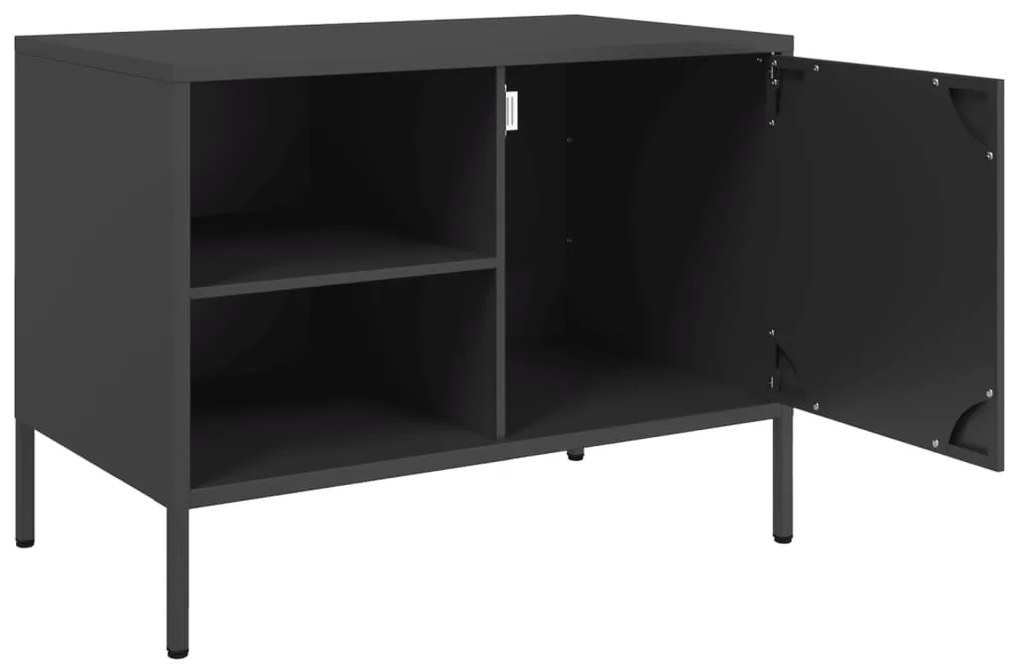 Móveis de TV 2 pcs 68x39x50,5 cm aço preto