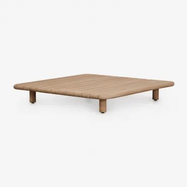 Mesa De Centro Quadrada 90x90 Cm Em Madeira De Acácia Portet Marrón Acacia Claro - Sklum