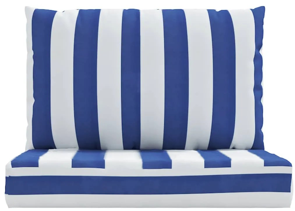 Almofadões p/ paletes 2 pcs tecido oxford riscas azul/branco
