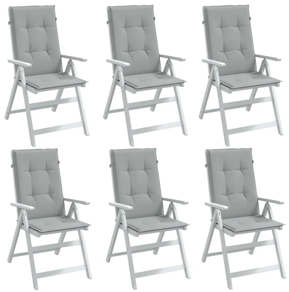 vidaXL Almofadões para cadeiras altas 6 pcs mesclado tecido