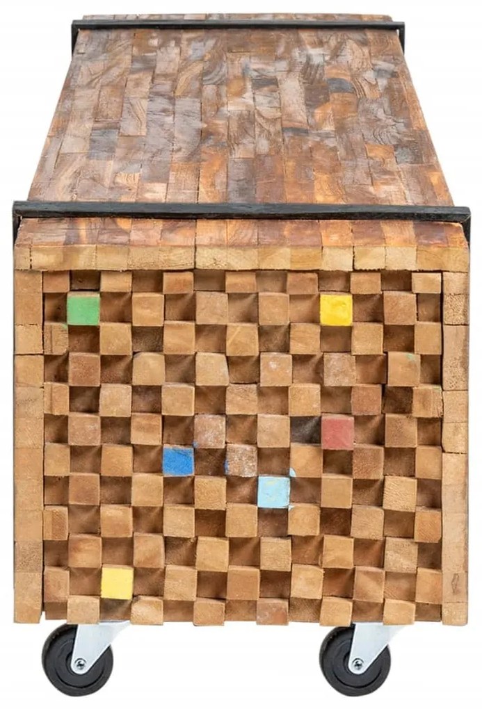 Suporte de TV 110x30x32,5 cm madeira de teca maciça