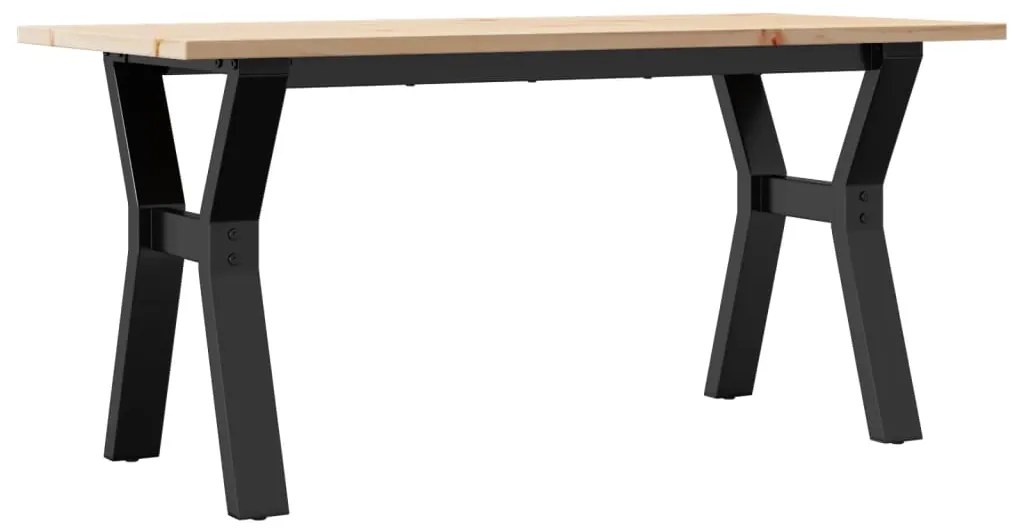 Mesa de centro estrutura em Y 100x50x45cm pinho e aço