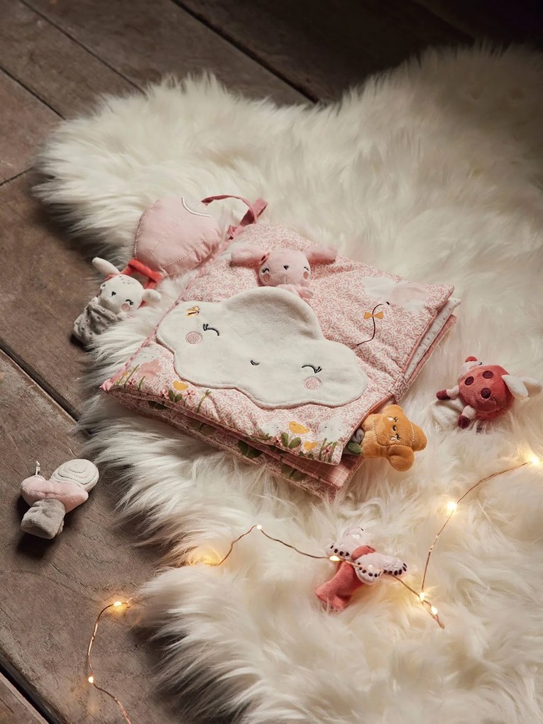 Agora -30%: Livro de atividades + peluches em veludo, País cor-de-rosa multicolor