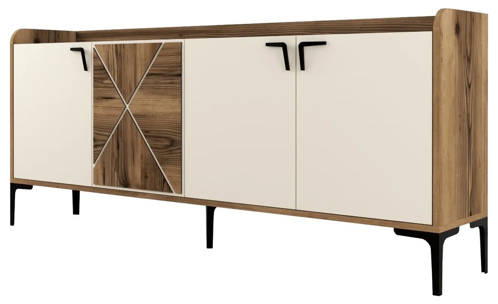 Console Venedik – Walnut Cream – 180 x 78 x 35 cm
