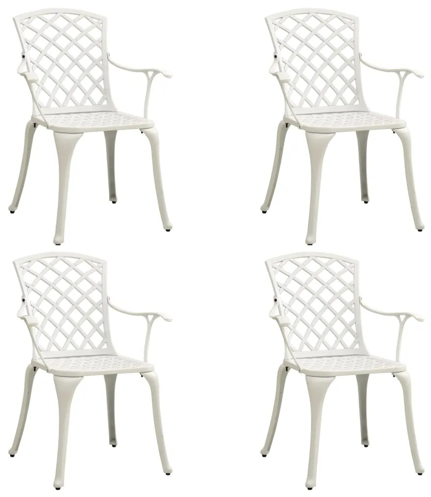 5 pcs conjunto de bistrô alumínio fundido branco