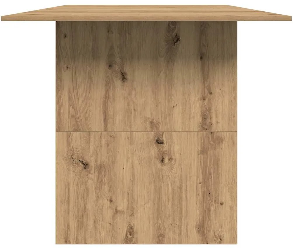 Mesa de jantar 180x90x76cm derivados madeira carvalho artisiano