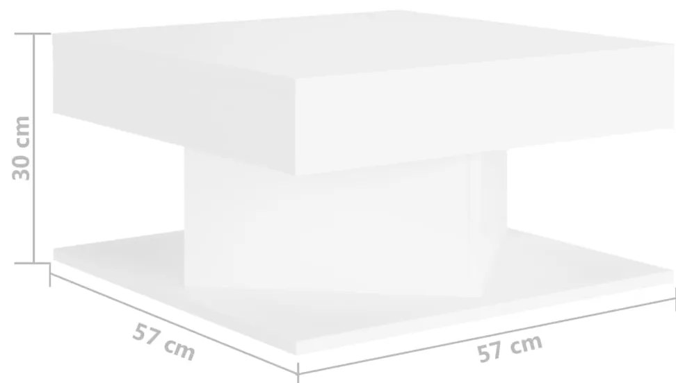 Mesa de centro 57x57x30 cm derivados de madeira branco