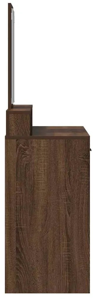 Mesa de Maquilhagem com Gavetas Castanho Carvalho 100x41x140 cm