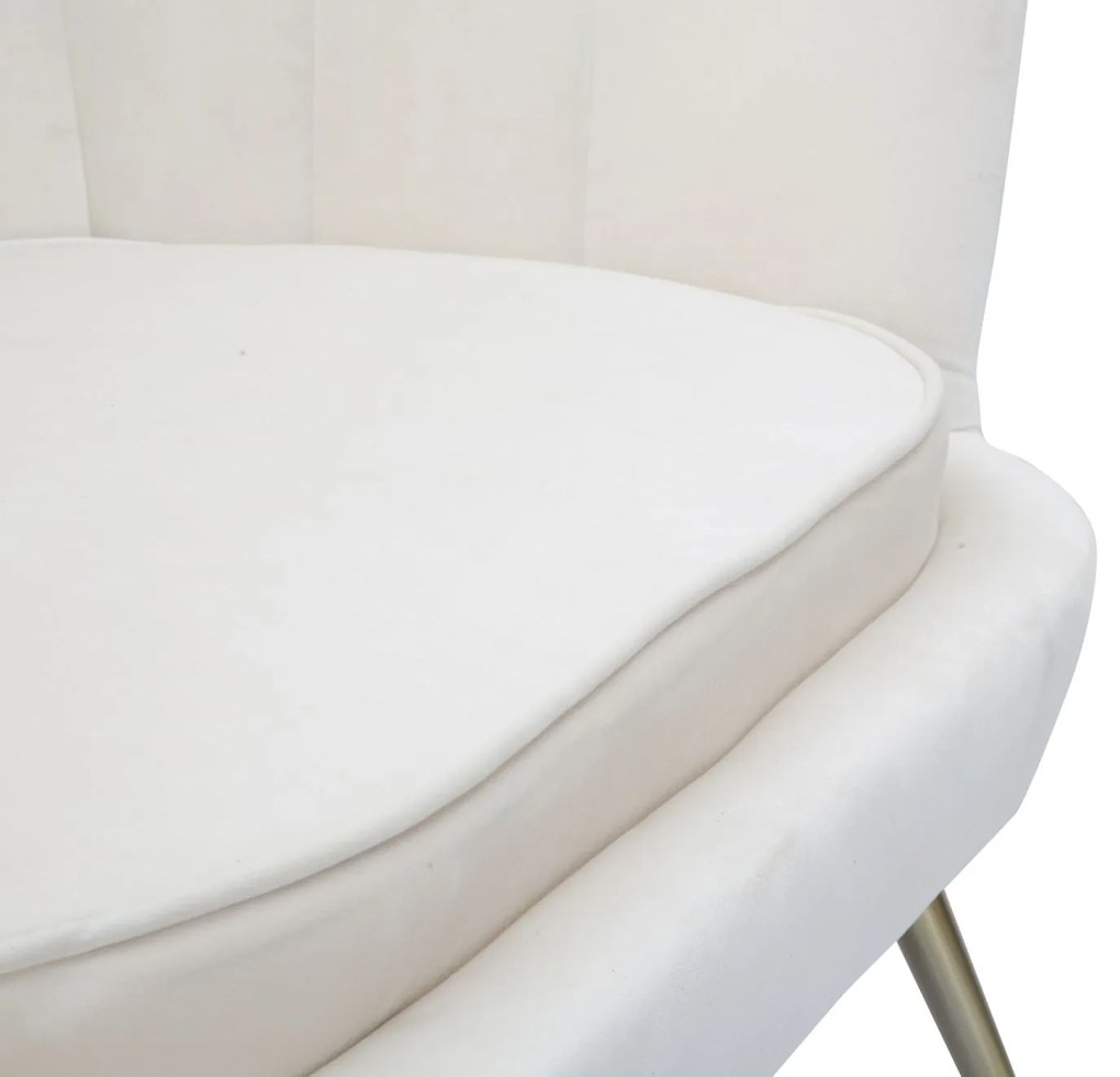 SOFÁ VIENNA 130X74X84 CM BRANCO E DOURADO