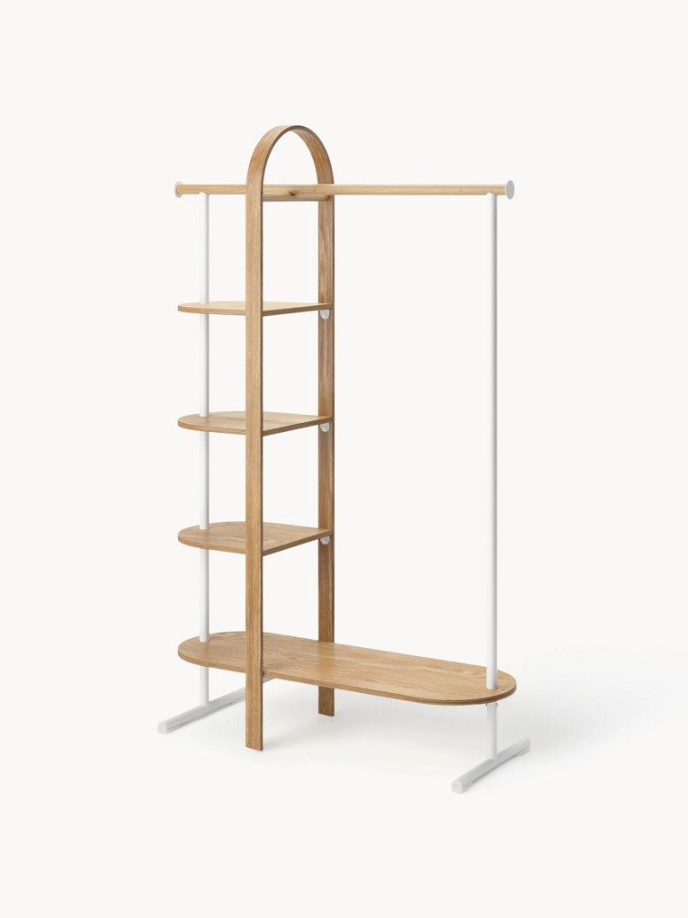 Eucalyptus Wood Wardrobe Bellwood with Shelves